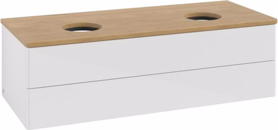 V&B Mobiletto senza struttura frontale, con illuminazione Antao 120x36x50cm, WBP hon. Oa, glo wh. Lac