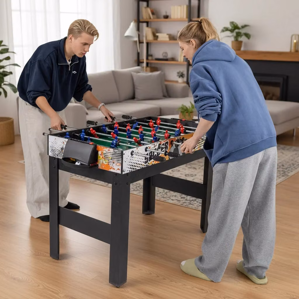 Set da gioco combo 14-in-1 con hockey, biliardo, ping pong, bowling, basket e calcetto, colore nero, L: 152 cm, P: 109 cm, H: 58 cm – 2