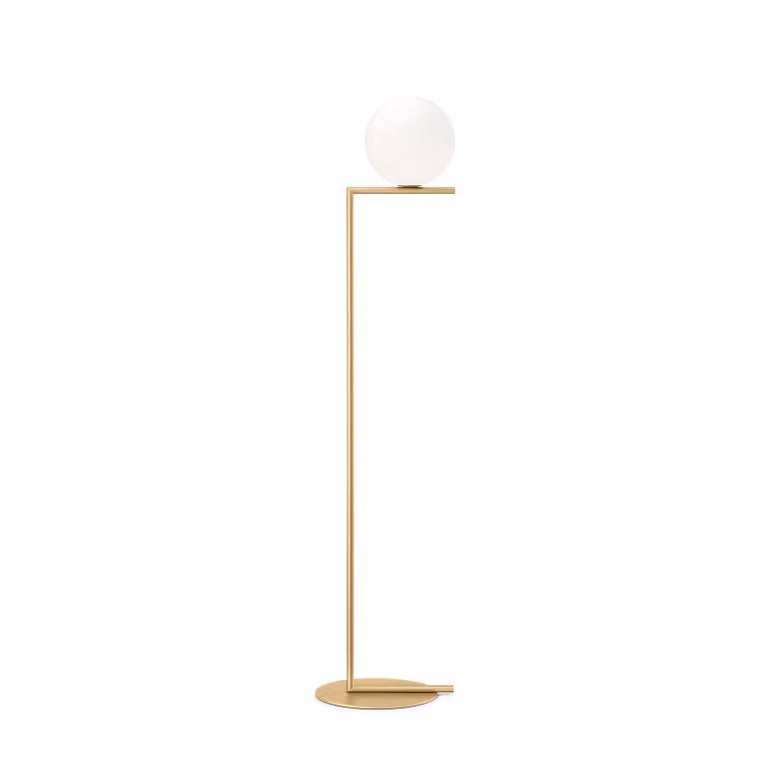 Flos - IC Lights F1 - Lampada da terra - Ottone