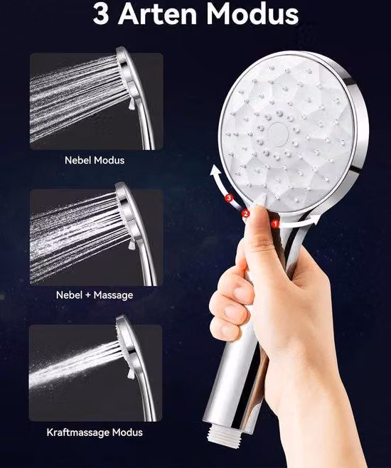 Soffione doccia con tubo flessibile
