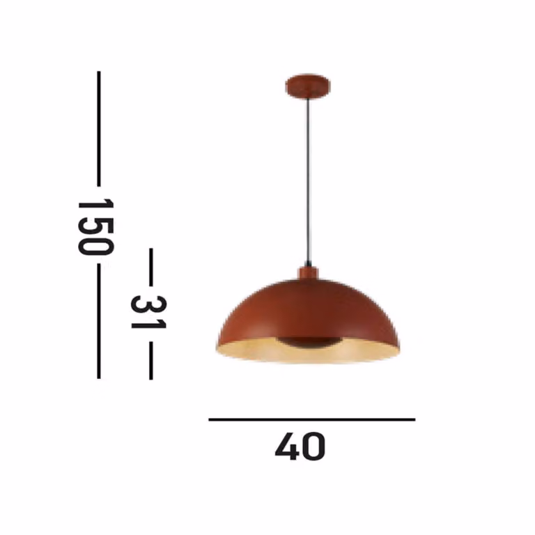 Searchlight Lampada a sospensione Mars, dimmerabile, Marrone / Ruggine, Cucina, Metallo, Scandinavo, Lampada a sospensione