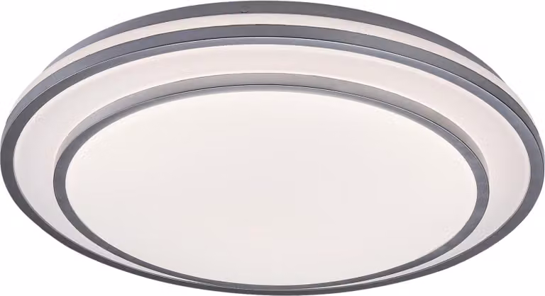 Rabalux 2131 Lampada da soffitto Lupita, 40 W, 2700 lm, bianco-argento, rotonda, dimmerabile, ø 490 mm
