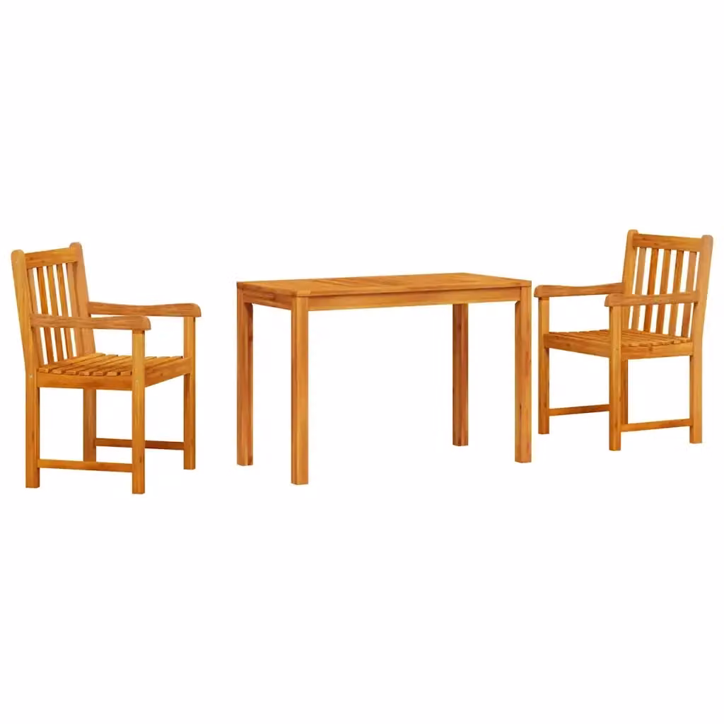 Set da pranzo per giardino vidaXL in legno di acacia marrone, 3 pezzi – 2