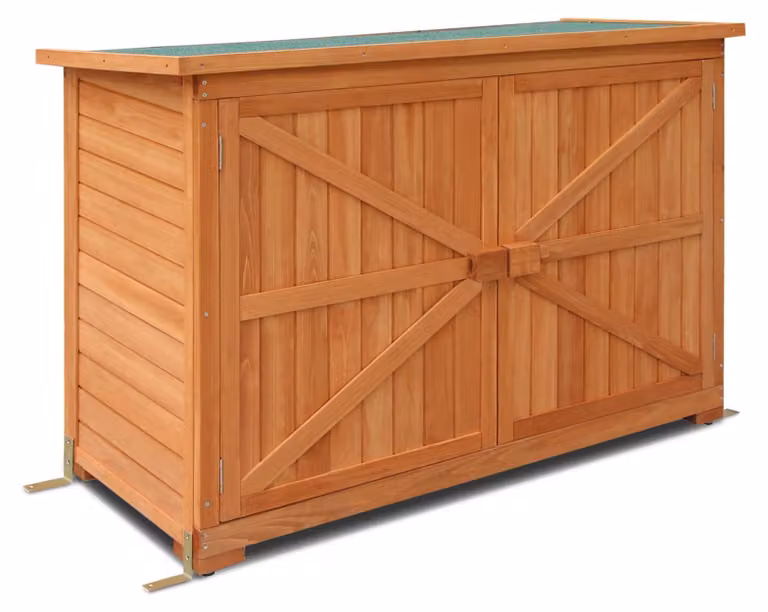 Armadio da giardino casetta attrezzi - Legno - 50 x 128 x 88 cm - Naturale - Per giardino e terrazza
