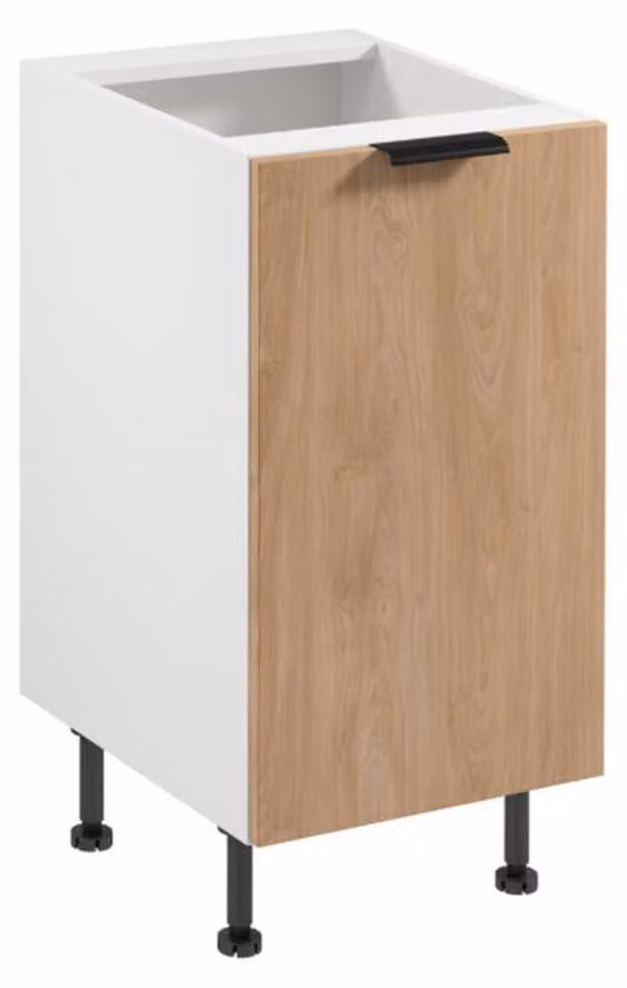 Unterer Küchenschrank Unterschrank Schrank Weiß-Beige Küche Küchenzeile