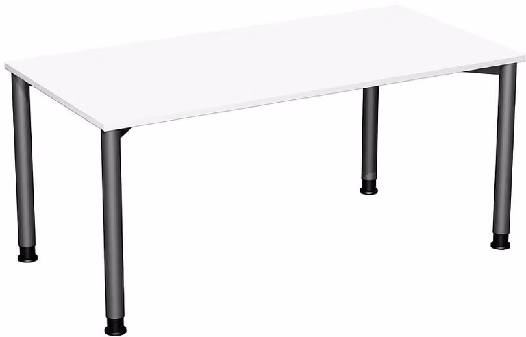 Scrivania regolabile in altezza, 1800x800x680-800, acero/argento