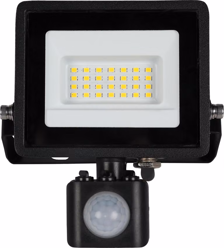 BLULAXA Proiettore LED con rilevatore di movimento, EEK: F, 20W, 1620lm, 4000K, nero