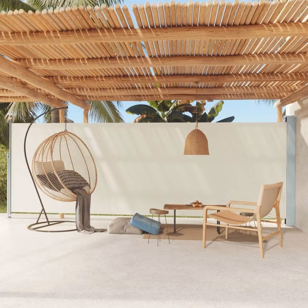 Maison Exclusive - Tenda da sole a cassonetto, estendibile, 180x614 cm, color crema