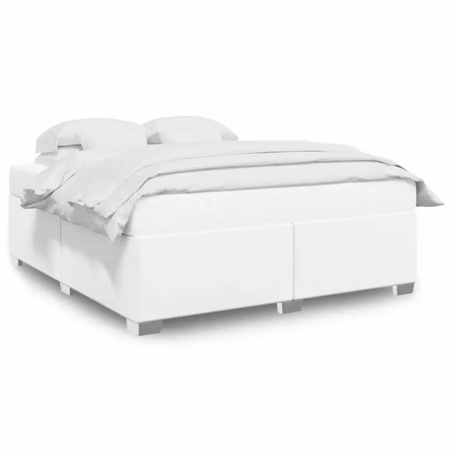Letto matrimoniale | Letto per adulti | Giroletto Bianco 180x200 cm in Similpelle