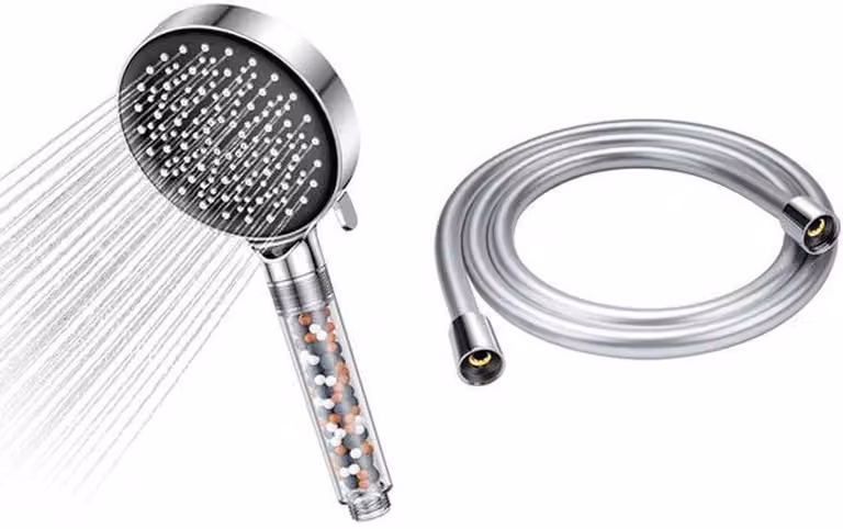 Azomor Doccetta a risparmio idrico con filtro e tubo flessibile anti-piega da 160 cm