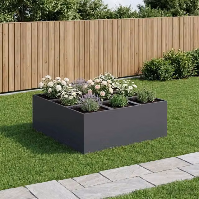 Vaso da giardino Antracite 100 x 100 x 50 cm 8005759