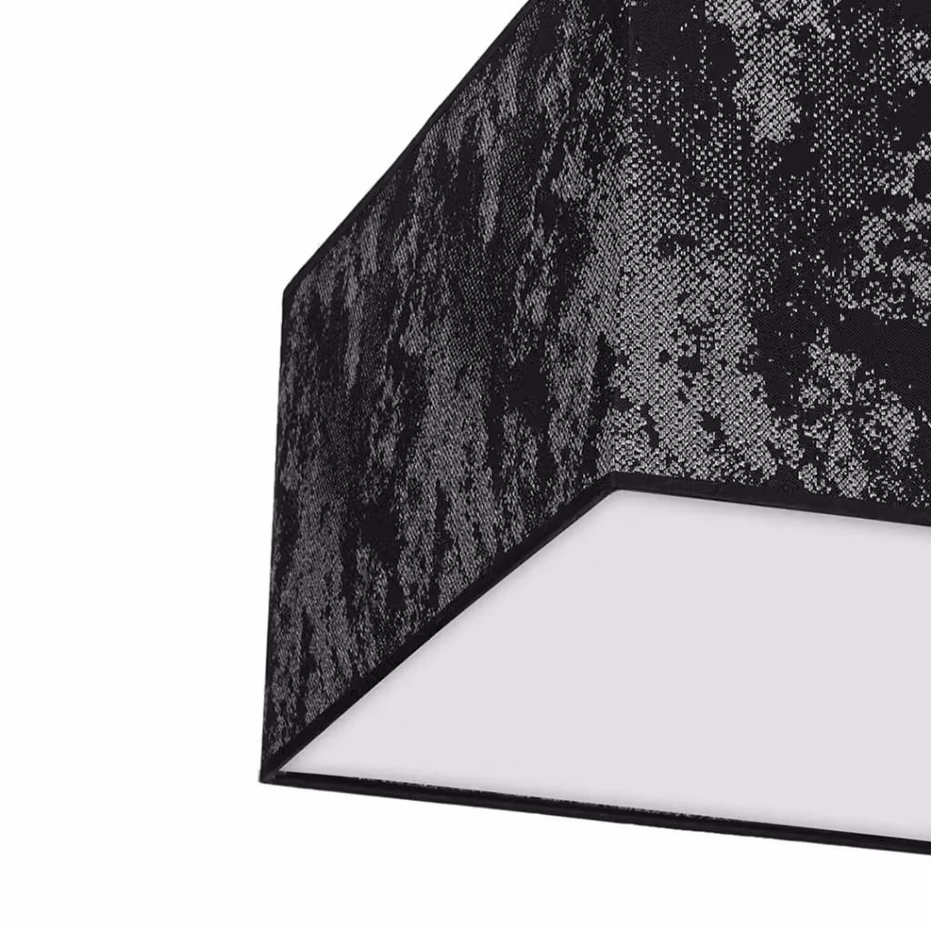 Plafoniera quadrata Milagro nera con finitura satinata, diametro 40 cm, dimmabile, attacco 2xE27 – 2
