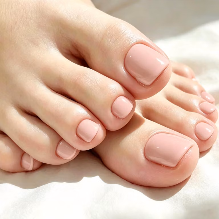 Unghie finte a punta francese, 24 pezzi, color nude rosa, 12 diverse dimensioni