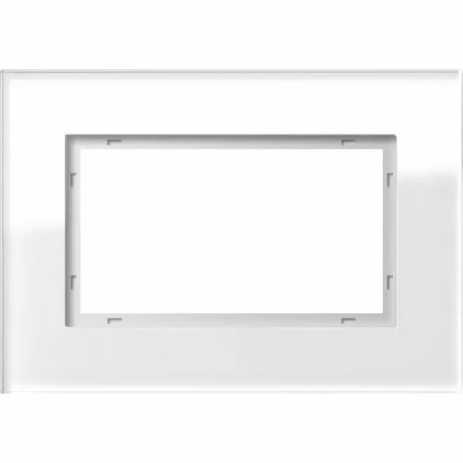 Gira 100112 Cornice di copertura 1,5 posti Gira Esprit in vetro bianco