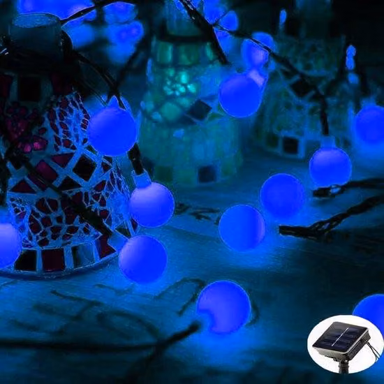 Luci solari per esterni - 5 metri - Blu - Lampade a energia solare