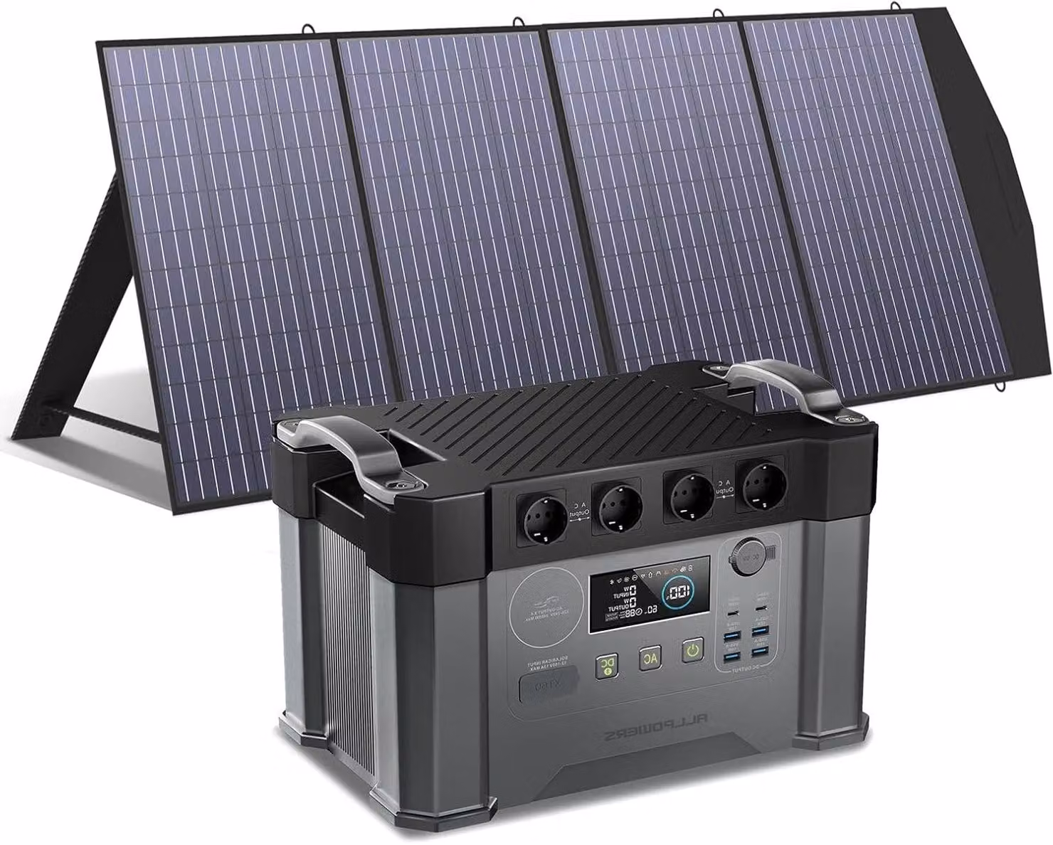 Centralina portatile e generatore solare con una capacità di 1451 Wh e un'onda sinusoidale da 2400 W