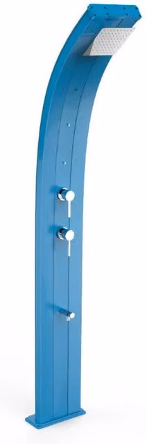 Doccia Tradizionale in Alluminio Dada Arkema Design con Miscelatore, Lavapiedi e Nebulizzatore Colore Blu Cv-D355/5012