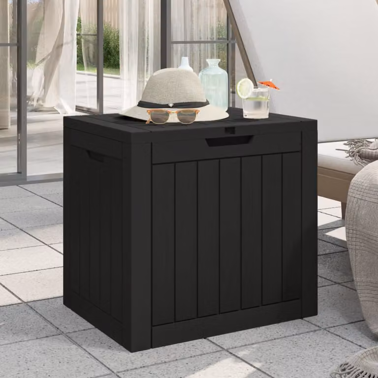 Contenitore da giardino vidaXL in polipropilene nero L: 55,5 cm, P: 43 cm, H: 53 cm