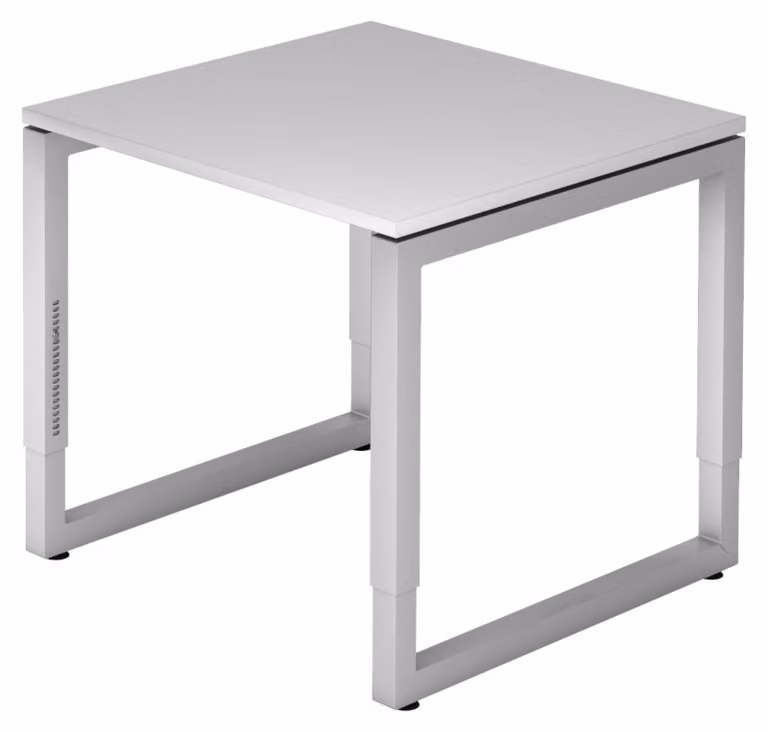 bümö Scrivania Serie-R - Struttura: argento, dimensioni: 80 x 80 cm, decorazione: grigio