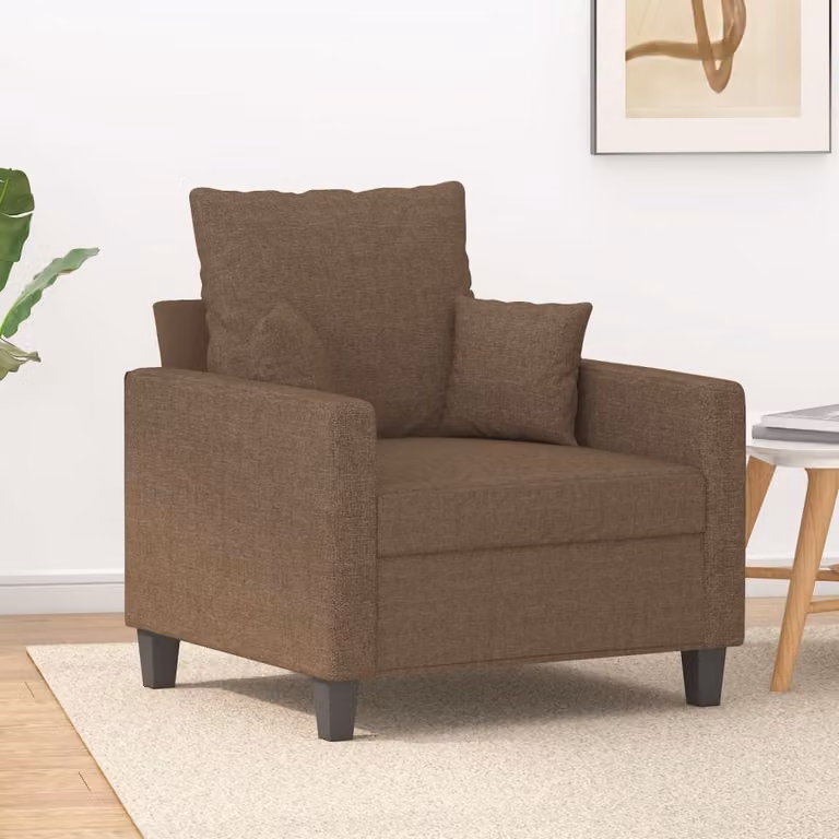 Maison Exclusive - Poltrona marrone, 60 cm, rivestita in tessuto