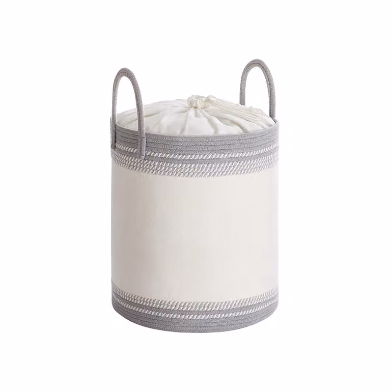 Cesto Portabiancheria con Coperchio, Grigio Tortora / 60 L