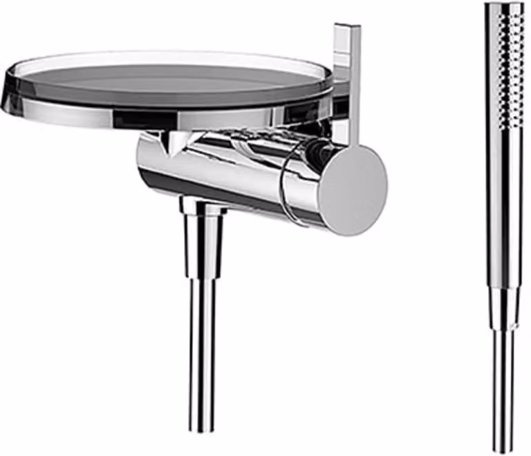 LAUFEN Kartell Mitigeur monocommande de douche encastré pour Simibox 1-Point, montage mural, chromé, H3313390041411, H3313390041411