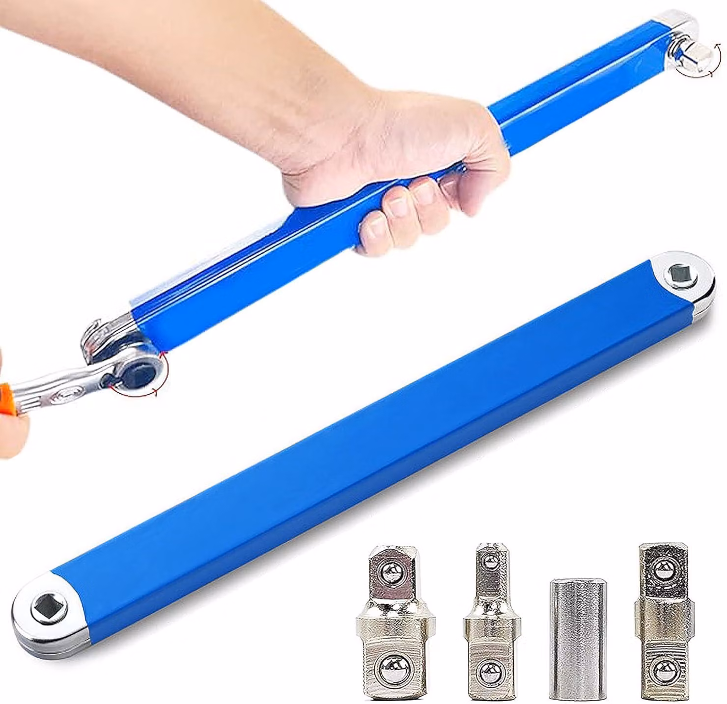 Set di chiavi a bussola piegate, 1/2", 1/4", 3/8", in acciaio ad alto tenore di carbonio, ideali per spazi ristretti