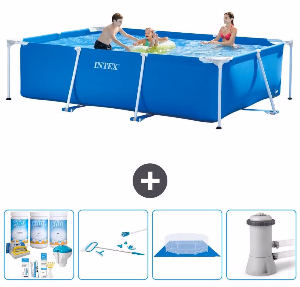 Piscina fuori terra rettangolare - 300x200x75 cm - 5 pezzi - Modello S20838