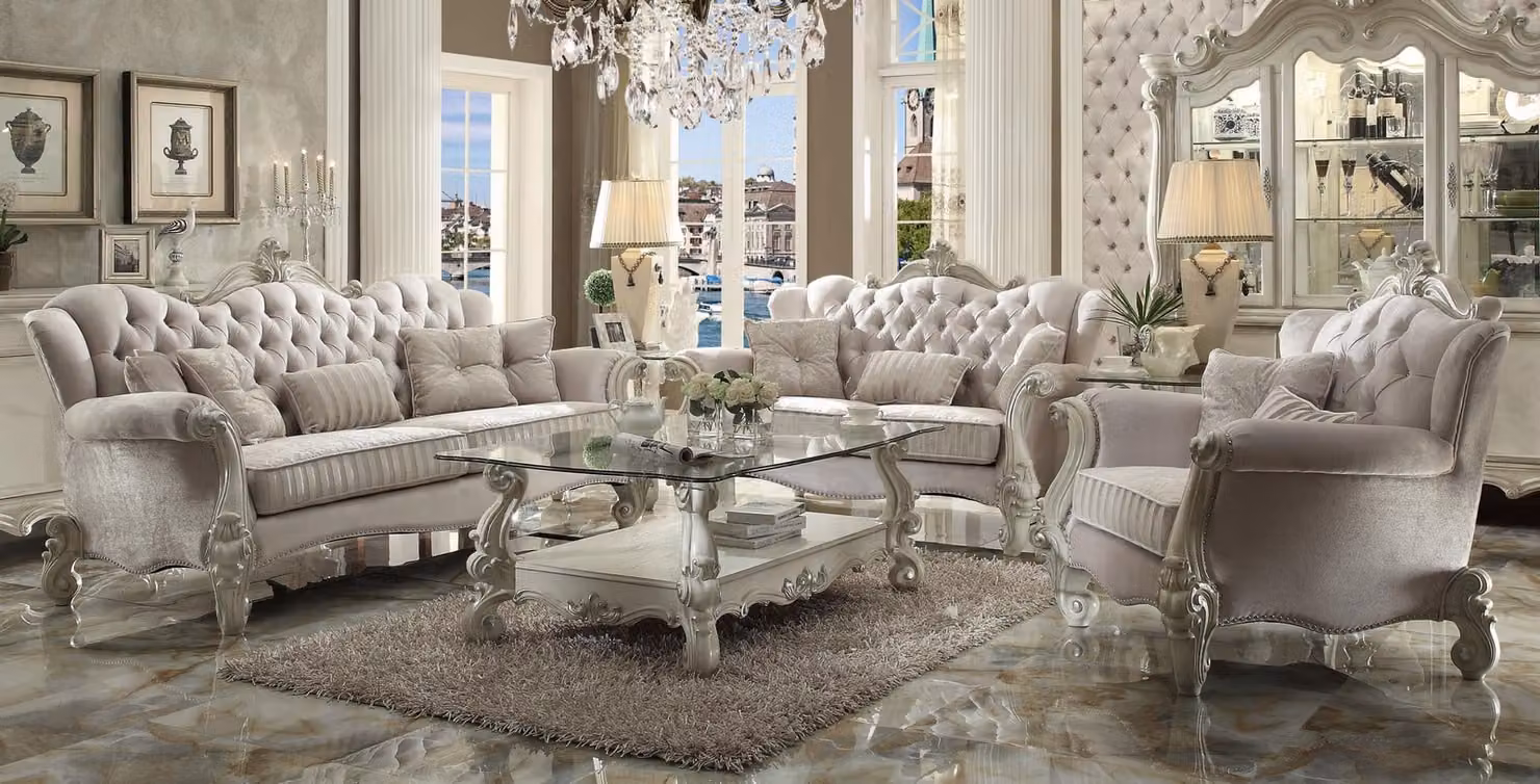 Chesterfield Sofagarnitur 3+2 Sitzer Set Design Sofa Polster Couchen Couch Luxus