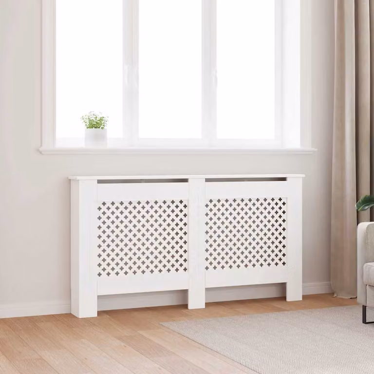 Copertura per radiatore vidaXL in MDF bianca L: 152 cm, P: 19 cm, H: 81,5 cm