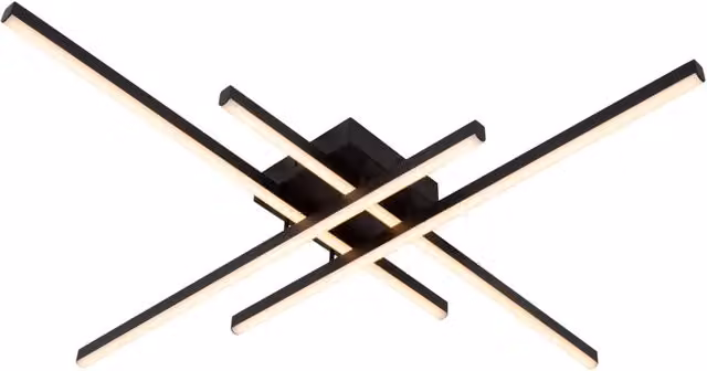 Lampada da soffitto LED nera 4 luci NOVAK Lucide