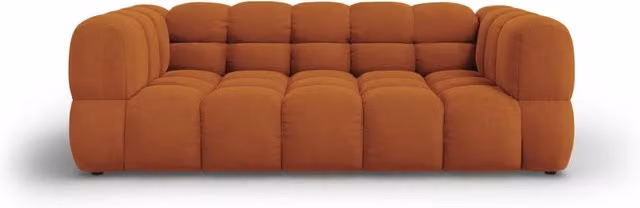 Divano Sky Cosmopolitan Design a 3 posti in velluto color arancione L: 214 cm, P: 75 cm, H: 78 cm – 1