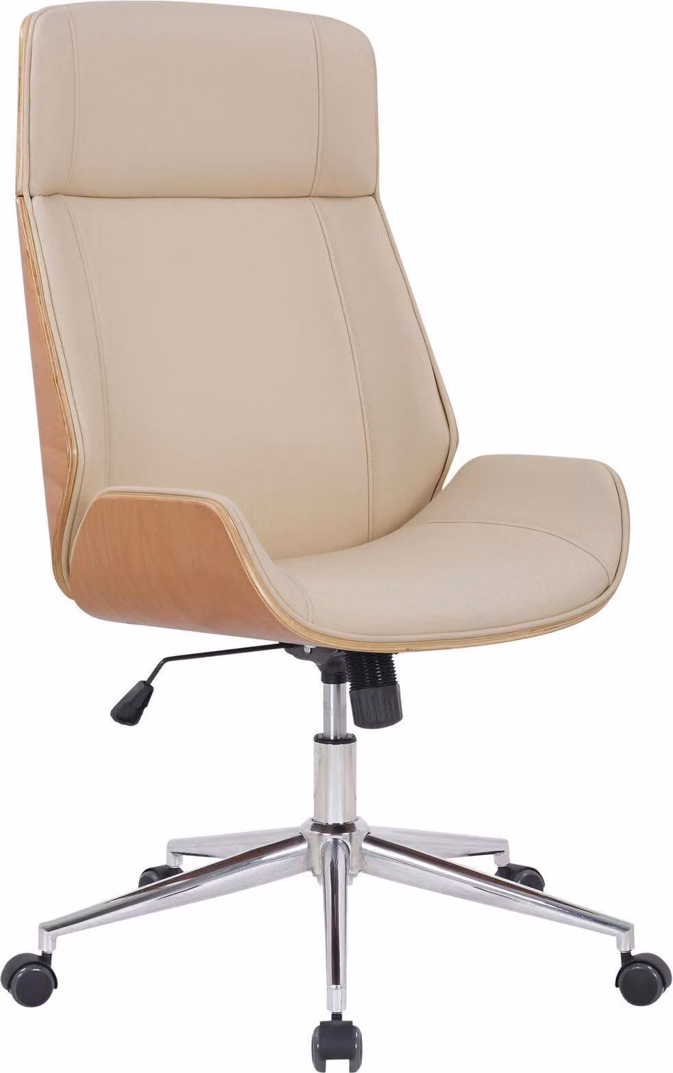 Sedia da ufficio moderna - sedia da ufficio - funzione girevole, alto comfort | colore: naturale/crema