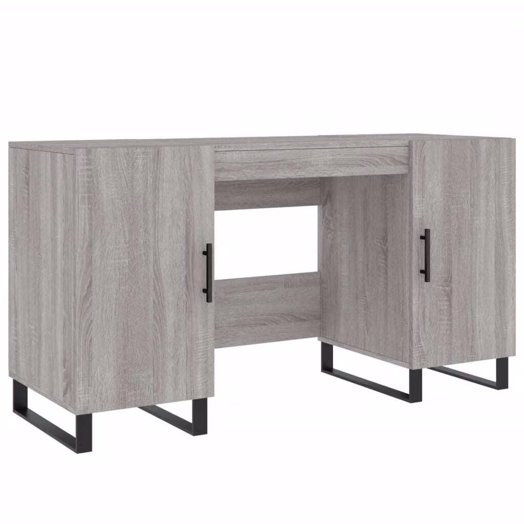 Scrivania Grigio Sonoma 140x50x75 cm in Legno Multistrato