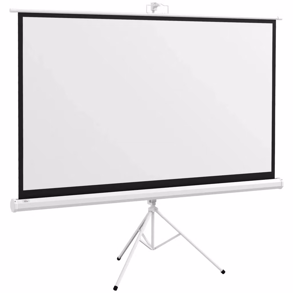 Telo Proiettore Minimal da 84 Pollici con Treppiede Bianco in Plastica e Metallo L: 200 cm, H: 118 cm – 2