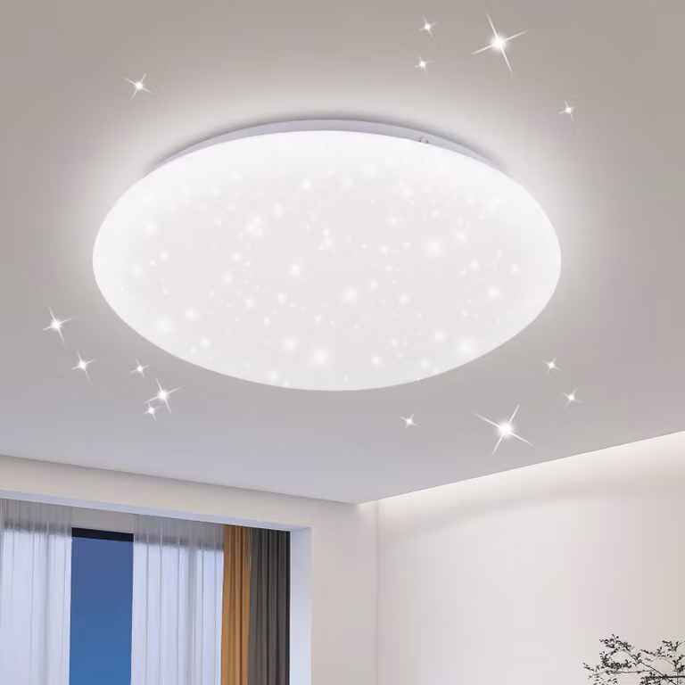 ZMH LED plafoniera camera da letto plafoniera rotonda 25cm cielo stellato bianco freddo 12W 6000K illuminazione a soffitto per cucina camera dei bambini corridoio cantina