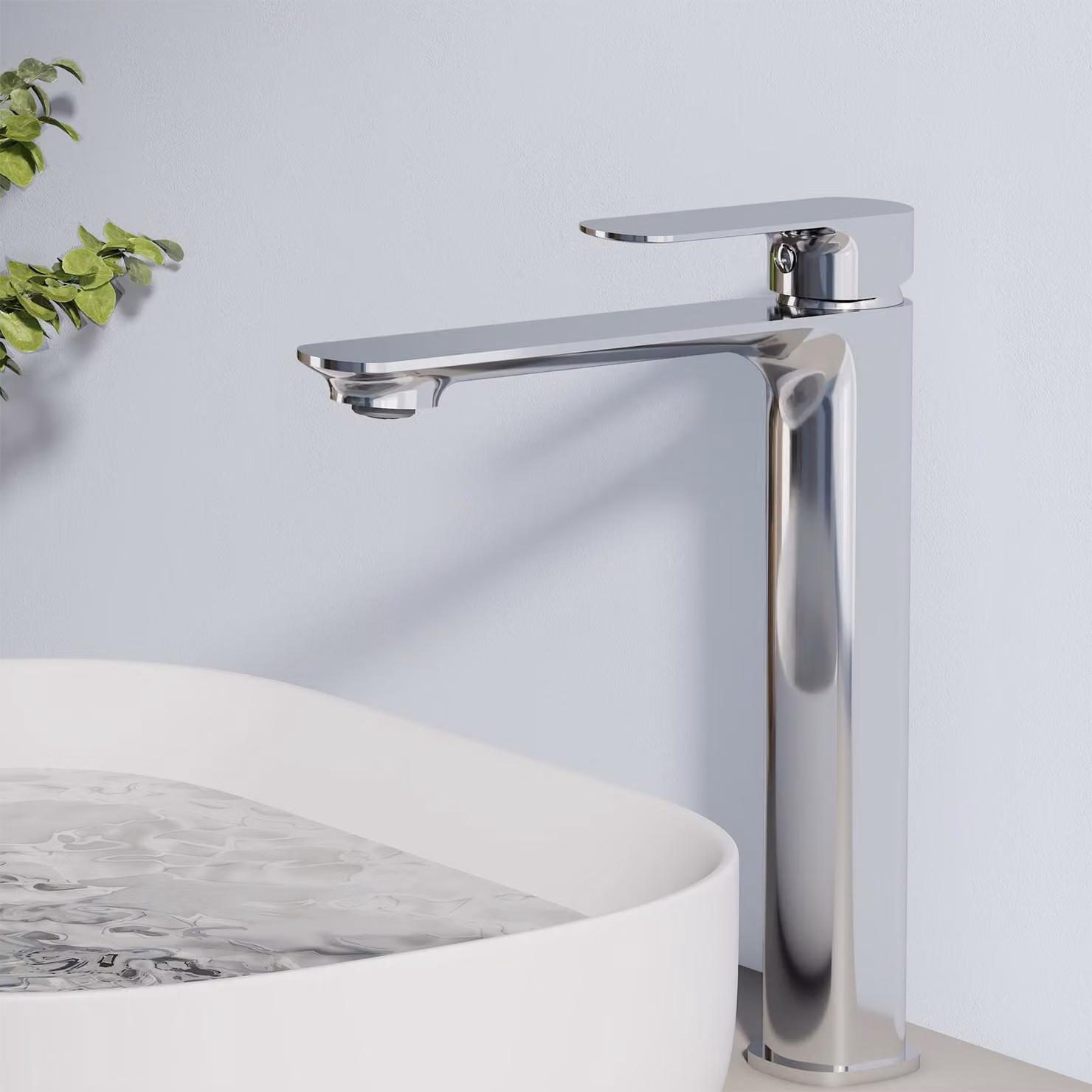 EMKE Rubinetto per lavabo Rubinetto per lavandino Rubinetto per bagno Miscelatore monocomando Rubinetto per bagno in ottone 269 x 215 x 49 mm Cromo