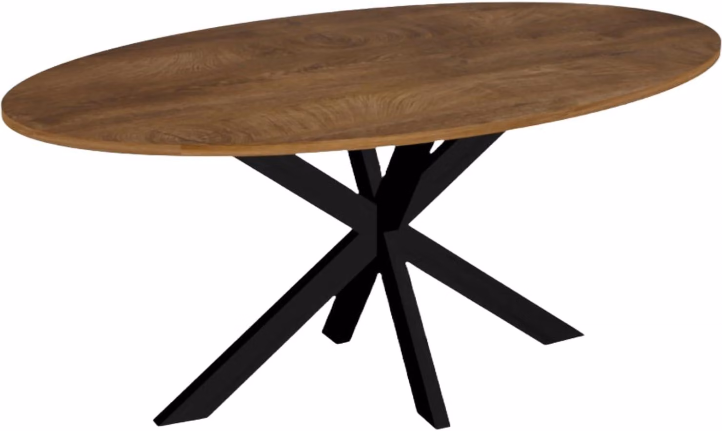 Tavolo da pranzo ovale, 200 cm. Tavolo ovale marrone in MDF