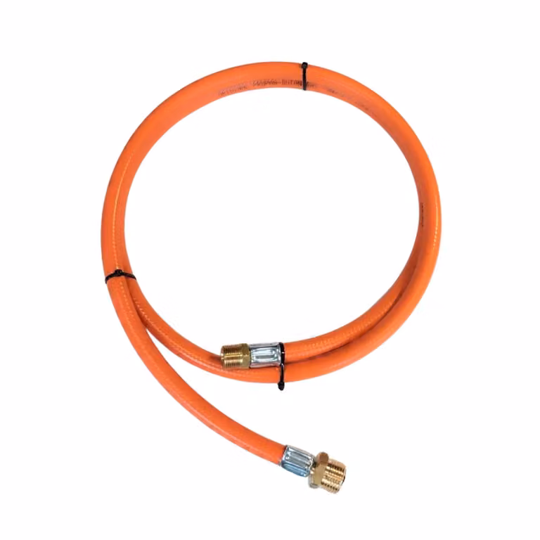 Prolunga per tubo gas propano-butano Zatech 5 m 20 bar Ø9,0 mm 21,8 mm filettatura esterna x 3/8" filettatura esterna filettatura sinistrorsa Ricarica bombole gas camper