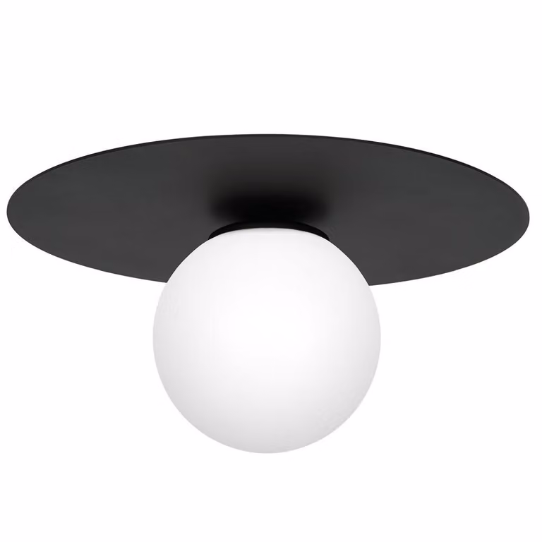 Lampada a sospensione Flat nero opaco-bianco 1xE14x15W metallo, dimensioni: 19x35x35 cm, IP20, Luminex