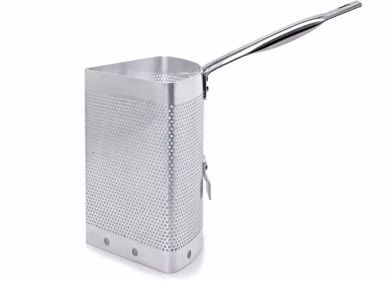 Scaldapasta alluminio con gancio per pentola cuocipasta con 4 spicchi