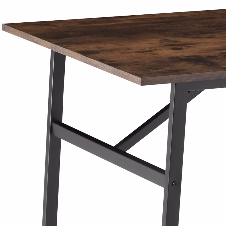 Tavolo da pranzo rettangolare TecTake GmbH in stile industriale, colore marrone, L: 150 cm, P: 75 cm, H: 76 cm