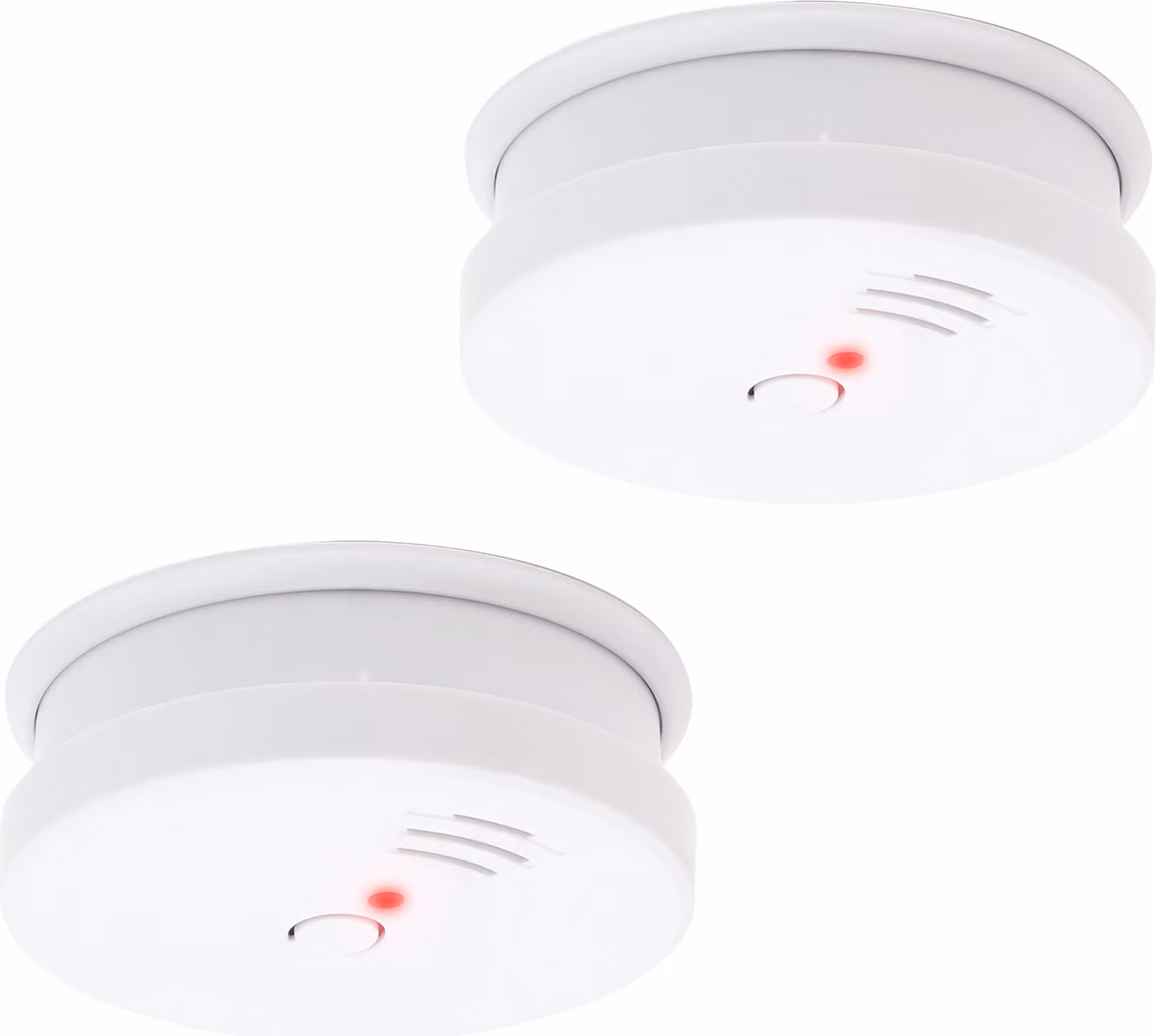2x rilevatore di fumo con batteria da 9V, lunga durata, volume di allarme 85dB, rilevatore antincendio wireless, DIN EN 14604