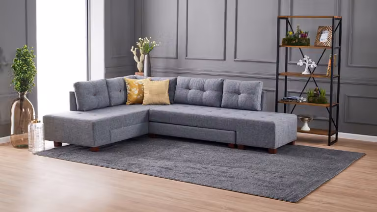 Hanah Home, Manama- BLC1182, Grigio, Divani letto, Struttura: Legno / Fibra di legno