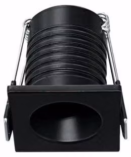 Nano Pulsar Sq Recessed - Faretto da incasso per interni 3.5W Fascio 30° Nero Opaco Punto luce piccolo 35mm 3000K - Beneito & Faure