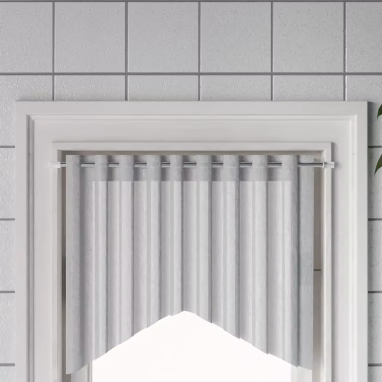 Set di 2 binari per tende dritti vidaXL in alluminio, colore bianco e argento, regolabili da 40 a 60 cm