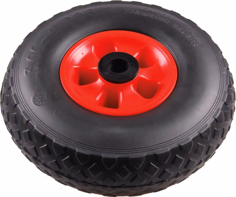 Ruota di scorta in plastica, 260 x 85 mm, rosso / nero