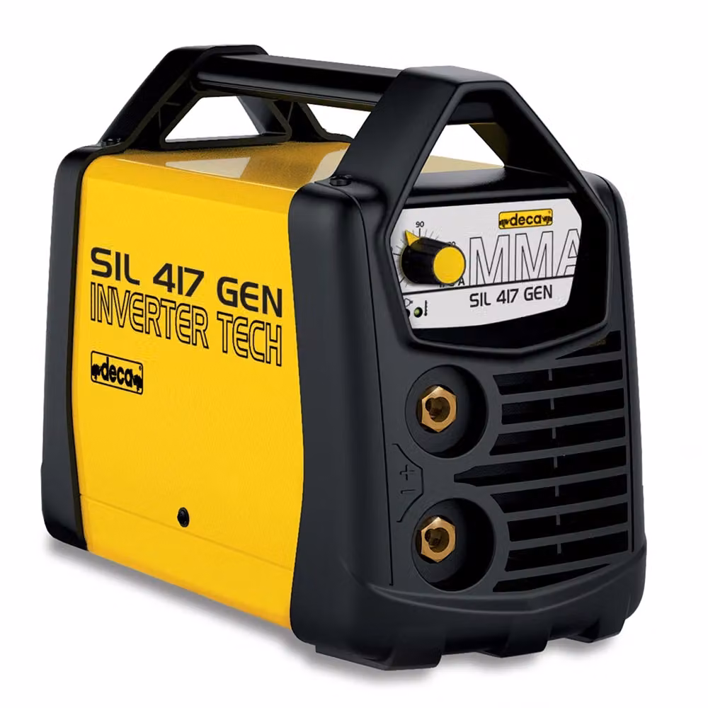 Saldatrice inverter a elettrodo MMA Deca SIL417GEN con accessori, colore giallo – 2