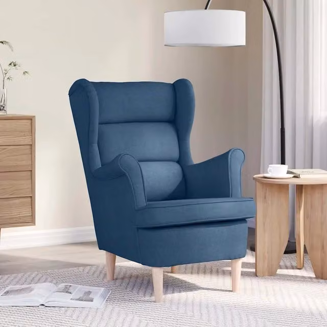 Poltrona-Divano Sedia Blu 74x84x100 cm in Tessuto