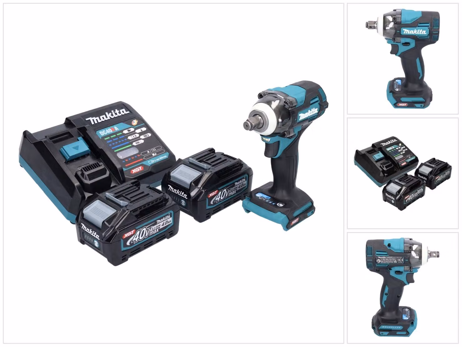 Avvitatore a impatto a batteria Makita TW 004 GM2 40 V max. 1/2" 350 Nm XGT Brushless + 2x batteria 4,0 Ah + caricabatteria